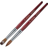 Kolinsky Acrylic Nail Brush 16# 18# Solid Wood Handle Professional Manicure Brushes for Powder Acrylic Application 24mm 25mm