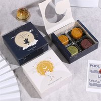 10Pcs Mooncake Packaging Box Manufacturer Wholesale Mid Autumn Festival Gift Boxed Egg Yolk Crispy 80g 4pcs Pack