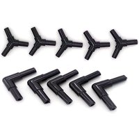 10pcs/lot 4mm Aquarium Air Tube Connector Elbow Y shape Fish Tank Accessories Air Pump Connector Control Valve Air Pipe Tubes
