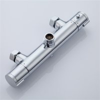 Thermostatic Bathtub Shower Faucet Chrome Thermostatic Mixer Dual Handle Wall Mounted Bathroom Shower Mixer Taps