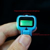 Handheld Electronic Counter Tasbih Finger Rings Tasbeeh Counter LED Display Electronic Finger Clicker Bead Timer Counting