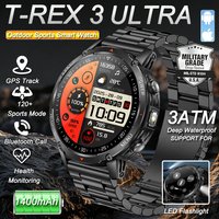 2026New 1400mAh Large Battery SmartWatch Men 1.53-inch AMOLED Display Flashlight Bluetooth Call 3ATM Waterproof Smart Watch Men