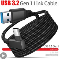 Virtual Reality VR Glasses Cable USB A To Type C 5M for Oculus Quest 2 Quest2 Link Game Accessories Headset Helmet Gaming Ocukus
