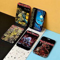 Band I-IRON M-MAIDENS Lanyard Work ID Bag Bus Student Photo Card Holder Badge Employee Plastic Slide Cover