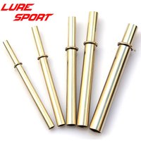 LureSport 5 sets Brass Ferrules Chrome Plated Rod connecting tube Mix Size Rod Building Component Repair Pole DIY Accessory