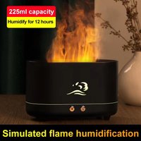 Flame Air Humidifier 225ml Home Electric Ultrasonic Aroma Can Be added Essential Oil With 7 Color LED Mist Sprayer