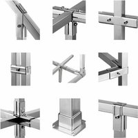 20x20/25x25mm Square Pipe Elbow Fixed Buckle Non Welding Joint Pipe Connector Fitting Bracket