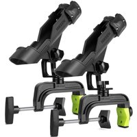Fishing Rod Holders for Boat Fishing Pole Holders with Enlarge Clamp for Rod Adjustable Fishing Rod Rack Fit Round Square Tubes