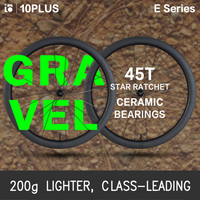 Ceramic Bearing 10PLUS Carbon Wheelset E Series Disc Brake 45T Star Ratchet Tubeless 700C Center Lock Pillar