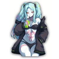 AliExpress NONE Anime Girl Sticker, Waterproof Vinyl Decal for Car Motorcycle Laptop Helmet Decoration