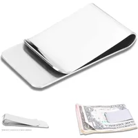 Stainless Steel Metal Money Clip Creative Banknote Clip Belt Clip Personality Bookmark Clips Wallet Ticket Folder