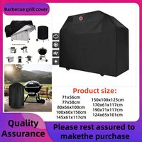 Grill Black Dust Cover, Suitable for Gas, Charcoal, BBQ Barbecue Cover, Can Be Used for Outdoor Dust-Proof Barbecue Cover