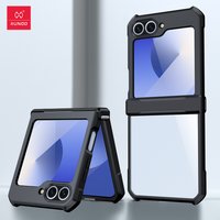 For Samsung Z Flip 6 Case Galaxy Z Flip 3 4 5 Case Xundd Airbag Shockproof Shell Back Clear Cover with Glass For 갤럭시 z플립6 케이스