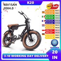 Elektrofahrrad 20 Zoll eBIKE 48V 15Ah Ebike 7-Gang Elektro-Mountainbike 4.0 Fat Tire E-Bike LCD-Instrument eBIKE K20