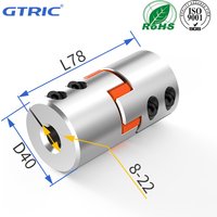 GTRIC Flexible Plum Clamp Coupler D40L78 Aluminium Jaw Shaft Coupling CNC Motor Encode Connector 8/9/10/11/12/14/16/18/20/22 mm