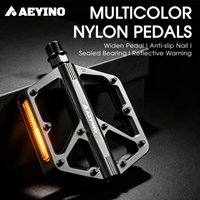AliExpress BUCKLOS AEYINO Ultralight Bicycle Pedals Nylon BMX MTB Bike Pedal Seal Bearings Anti-slip Safety Reflector Flat Platform Bicycle Parts
