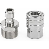 5000 PSI 1/4" Quick Release Adaptor With M22 14/15MM Female Thread Converter For High Pressure Wash Gun & Hose Connector