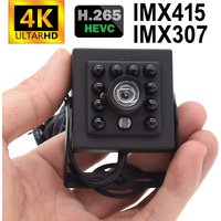 IMX307 IMX335 IMX415 lampa Starlight poziom 4K Ultra HD 8mp kamera IP H.265 Onvif Mini mała noktowizor 940nm kamera POE