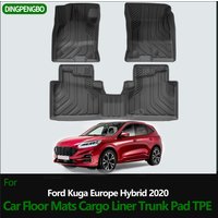 FIT for Ford Kuga Europe Hybrid 2020 Car Floor Mats Cargo Liner Trunk Pad TPE 3D Left-hand Drive Internal Accessories Customized