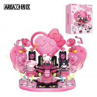 AREAX Building Blocks New Sanrio Sweetheart Shining Stage Architecture Toys Decoration Collection Assembly Puzzle Girl Gift