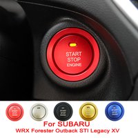 One-button Start Trim Ignition Switch Car Stickers For Subaru WRX Forester Outback STI Legacy XV Car Interior Accessories