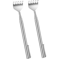 Stainless Steel Back Scratcher for Women with Pocket Clip Extendable Back Scratcher Christmas Stocking Stuffers Massage Tools