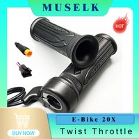 Right handle throttle full twist throttle 24V 36V 48V 60V 72V, with 3-pin waterproof/SM connector, suitable for electric bicycle