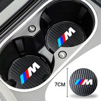 2Pcs Car Waterproof Coaster Non Slip Water Cup Pad Mat For BMW iX3 iX F07 F48 F39 F34 F40 F45 F46 G30 G20 G32 E70 E71 E66 E65