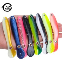 QXO 5pcs/Lot Fish Soft Lure Bionic Loach 10cm sea fishing accessories Silicone Bait goods float ALL FOR FISH tools bait boat