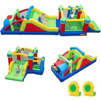 Inflatable Obstacle Course Bouncy Castle Big Kids 3 12 with Slides Playhouse Indoor Outdoor Party