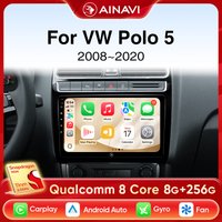 Ainavi Car Radio For Volkswagen VW POLO 5 2008-2017 Vento Wireless Carplay Android Auto Car Multimedia Stereo 48EQ DSP 2 Din