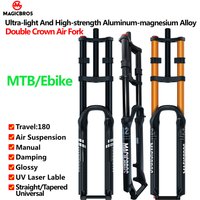 AliExpress NONE MAGICBROS 26 27.5 29 inch Double Crown Air Suspension Fork QR Thru Axle 15*100 / 110MM Electric E Bike Mountain Bicycle Air Fork