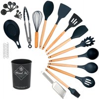 34-Piece Set of Silicone Shovel High-Temperature-Resistant Household Stir-Frying Shovel Pot Shovel Kitchenware Set Soup Spoon
