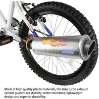 Bicycle Exhaust Pipe Noise Maker Bike Sound Bell Maker 6 Motorcycle Sounds Spoke-Activated No Battery For 16-22" MTB Road Bike