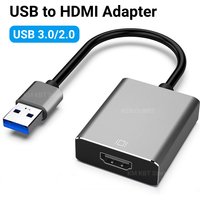 USB to HDMI Adapter HD 1080P USB 3.0 to HDMI-Compatible Converter External USB Adapter Video Adapter Cable for Desktop Laptop PC