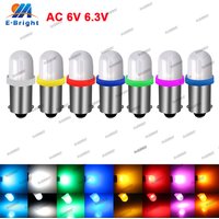 Non-polar AC DC 6V 6.3V GE44 47 1895 10X BA9S Foggy Len Arcade Pinball Light Gaming Light Bulb White Blue Red Amber Green Pink