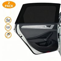 2/4pcs Car Window Mosquito Net Sunshade Cooling Cover Car Mesh Curtain Summer Car Sun Protection Accessory