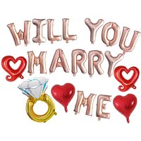 will you Marry Me Balloons Proposal Party Backdrop Bachelorette Party Wedding Favor Proposal Foil Balloon Wedding Decorations