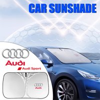 For AUDI Sline TT RS S A3 A4 A5 A6 S3 S4 S5 S6 Q3 Quattro Car Logo Windshield Sunshade UV Protection Sun Shade Auto Accessories