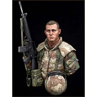 1/10 Scale Resin Bust Assembled Model Kit US Marine Military Hobby Miniature Sculpture Unassembled and Unpainted