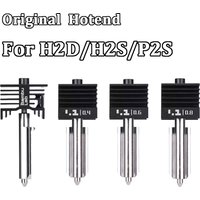 Original P2S Hotend For Bambu Lab H2S H2D Hotend Hardened steel 0.2/0.4/0.6/0.8mm Stain steel Hotend For Bambu lab P2S Printer