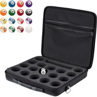 Pool Ball Bag American Black Eight Ball Storage Bag Case Canvas Foam Can Hold 17 American Balls Billiard Accessories