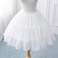 White Short Petticoats for Wedding Lolita Woman Girl Underskirt Crinoline Fluffy Pettycoat Hoop Skirt