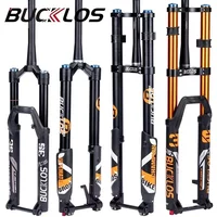 BUCKLOS 27.5/29 Inch Bike Boost Fork 15*110mm Travel 180mm MTB Air Fork Dual Crown Downhill Bike Suspension Fork Bicycle Parts