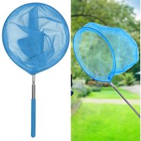 Kids Fishing Net Stainless Steel Telescopic Anti Slip Small Catcher Frog Catching Net for Beach Aquarium Pool Outdoor Games