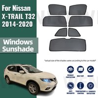 For Nissan X-TRAIL T32 2014-2020 Car Sun Visor Accessories Window Windshield Cover Sunshade Curtain Mesh Shade Blind Custom