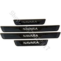 For Nissan Navara Door Sill Protector Auto Threshold Scuff Plate Steel Pedal Trim Car Accessories