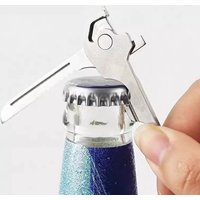 Survival Multi-Tool Keychain, 8-in-1 Folding Pocket Tool with Pliers Screwdriver Can Opener, Emergency Carabiner Clip, Compact