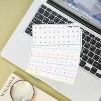 Hebrew Keyboard Stickers with Free Tweezers Matte Waterproof Transparent Decals for Laptop Desktop