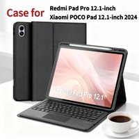 Case for Redmi Pad Pro 12.1 Inch,Bluetooth Keyboard cover for Xiaomi POCO Pad 12.1 Inch 2024 Wireless Removable keyboard Cover